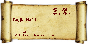 Bajk Nelli névjegykártya